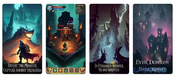 Ảnh 4 của Tải Ever Dungeon Dark Knight Mod Apk 1.0.120 (God Mode/Damage Multiplier) cho Android iOs Cảnh chiến đấu trong ngục tối của Ever Dungeon: Dark Knight Mod