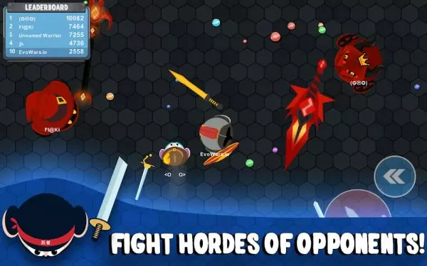 Ảnh 3 của Tải Evowars.io MOD APK (Bất Tử, Level, One Hit) v2.0.136 Giao diện Evowars.io trong trận chiến