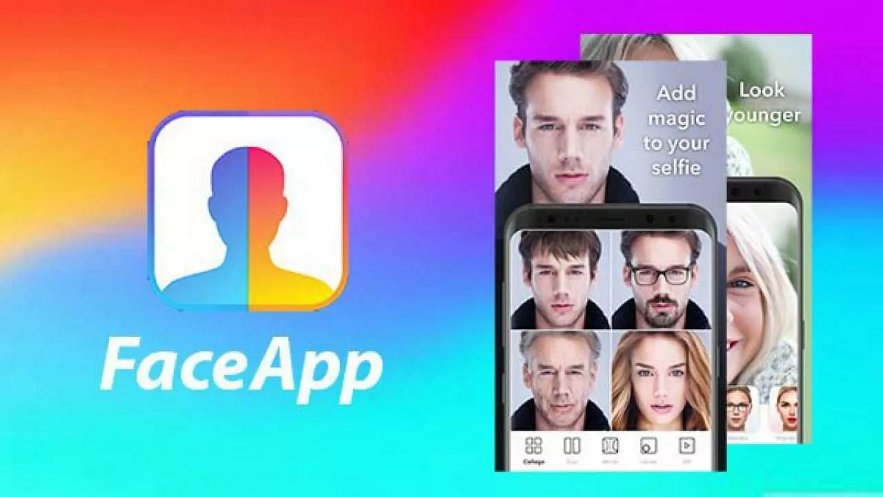 Ảnh 2 của Tải FaceApp Pro Mod APK 10.3.1 (Mở Khóa Pro/No ADS, Logo) Giao diện FaceApp Mod đang biến đổi khuôn mặt từ trẻ thành già