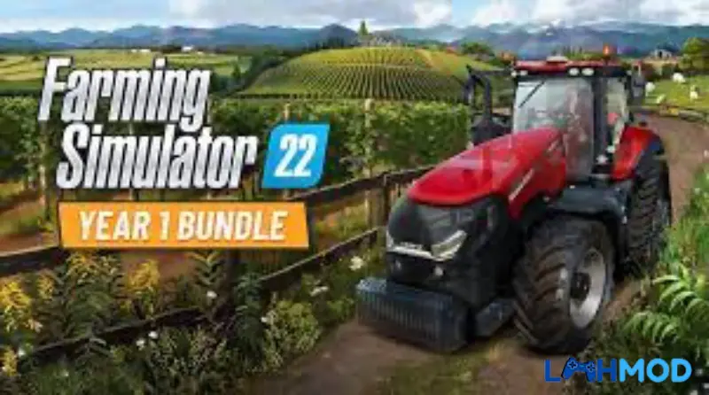 Ảnh 3 của Tải Farm Simulator: Farming Sim 22 Apk 2.0.4 cho Android Một nông dân đang điều khiển máy kéo hiện đại trên cánh đồng vào ban ngày