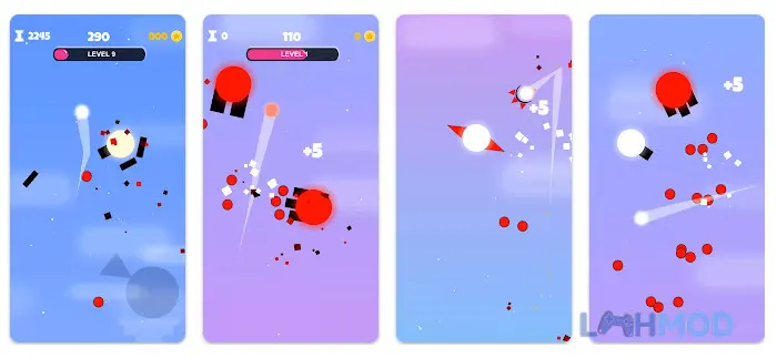 Ảnh 3 của Tải Fighter Ball Apk 3.670 cho Android iOs Cảnh gameplay Fighter Ball với ba quả bóng chiến đấu và các chướng ngại vật