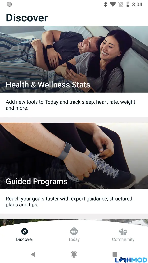 Ảnh 2 của Tải ứng dụng Fitbit Apk 3.69 cho Android, IOS Màn hình theo dõi giấc ngủ của Fitbit với biểu đồ chi tiết các giai đoạn ngủ REM, sâu và nhẹ