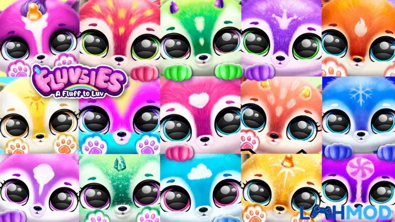 Ảnh 1 của Tải Fluvsies – A Fluff to Luv Mod Apk v13.1.2 (Vô hạn tiền) Thú cưng Fluvsies đáng yêu trong môi trường chơi