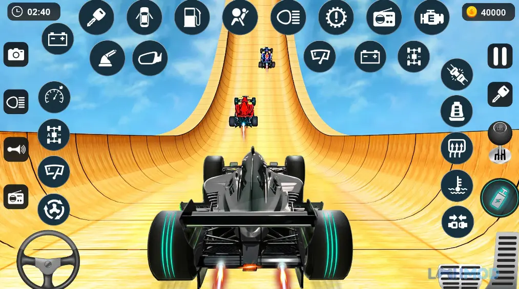 Ảnh 3 của Tải Formula Car Stunt Car Games Apk 1.6.2 cho Android iOs Xe công thức đang thực hiện pha nguy hiểm trên đường dốc cao
