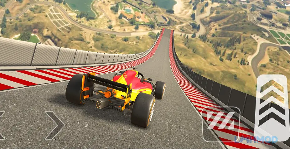 Ảnh 4 của Tải Formula Car Stunt Car Games Apk 1.6.2 cho Android iOs Ô tô công thức đang lướt trên không sau một cú nhảy