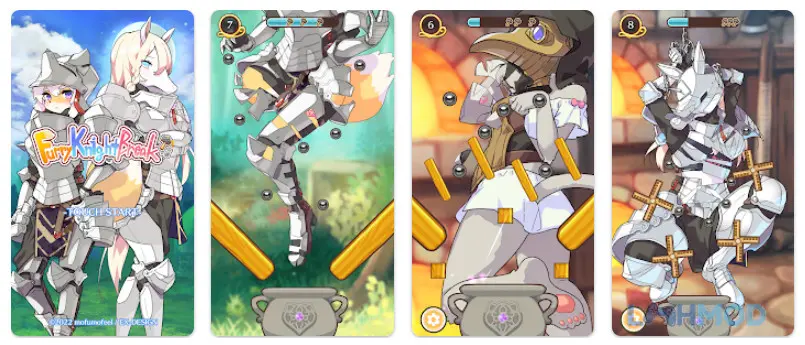 Trong Furry Knight Break, bạn phải vượt qua các cấp độ đầy rẫy các câu đố khó khăn