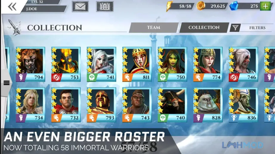 Ảnh 3 của Tải Gods of Rome Mod Apk 1.9.7a (Vô Hạn Tiền) cho Android iOs Cảnh chiến đấu hoành tráng trong Gods of Rome Mod