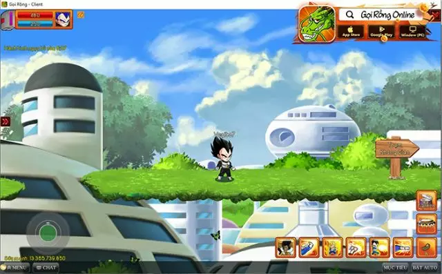 Ảnh 8 của Tải game Gọi Rồng Online Mod APK 0.4.2 Màn hình hiển thị các tính năng trong game Gọi Rồng Online, bao gồm túi đồ và kỹ năng