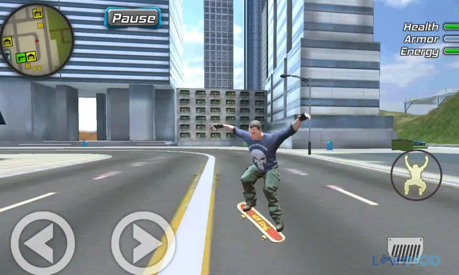 Ảnh 3 của Tải Grand Action Simulator New York Mod Apk v1.7.7 (Vô Hạn Năng Lượng) Android iOs Cảnh sát vũ trang đang tuần tra trên đường phố New York đầy bận rộn