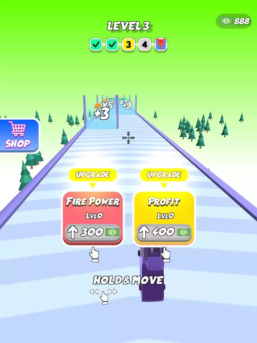 Ảnh 2 của Tải game Gun Fest Mod APK 66.0 (Súng Tăng, Tiền Tăng) Số lượng súng khổng lồ trên đường đua của Gun Fest Mod