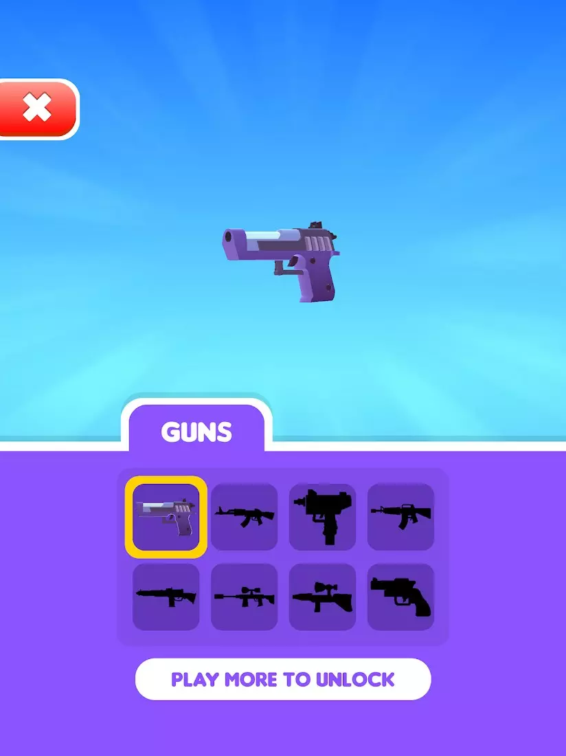 Ảnh 5 của Tải game Gun Fest Mod APK 66.0 (Súng Tăng, Tiền Tăng) Hệ thống súng đa dạng và đầy màu sắc của Gun Fest Mod