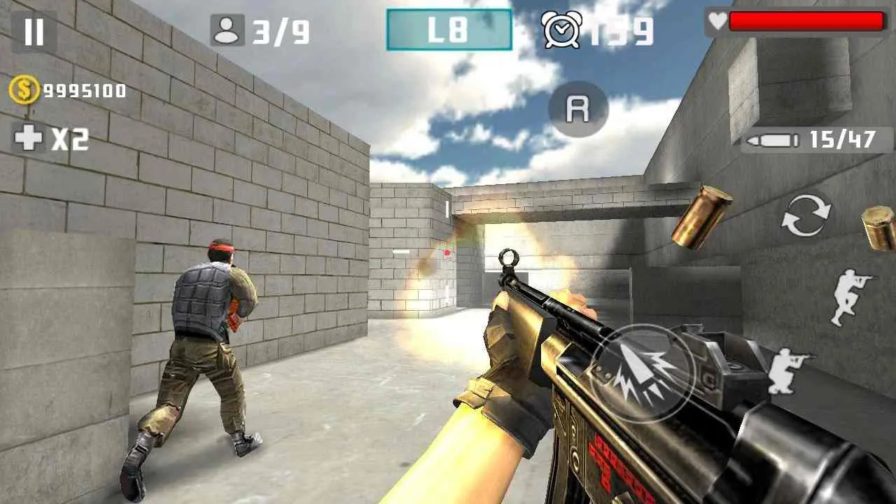 Ảnh 3 của Tải game Gun Shot Fire War Mod APK 2.0.4 (Vô Hạn Tiền) Giao diện chọn vũ khí và chuẩn bị vào trận trong Gun Shot Fire War Mod