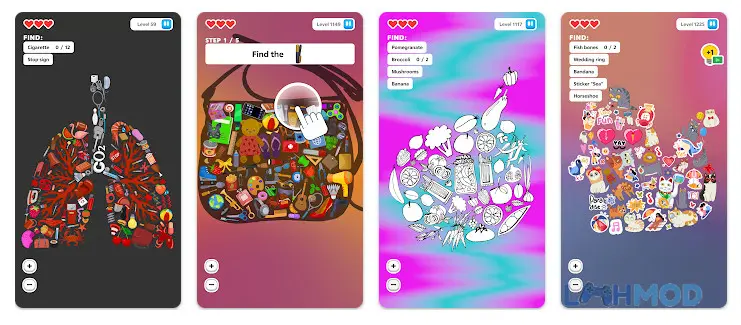 Ảnh 2 của Tải Hidden Stuff Apk 1.11.1 cho Android iOs Giao diện màn chơi Hidden Stuff, nơi đồ vật được giấu khéo léo