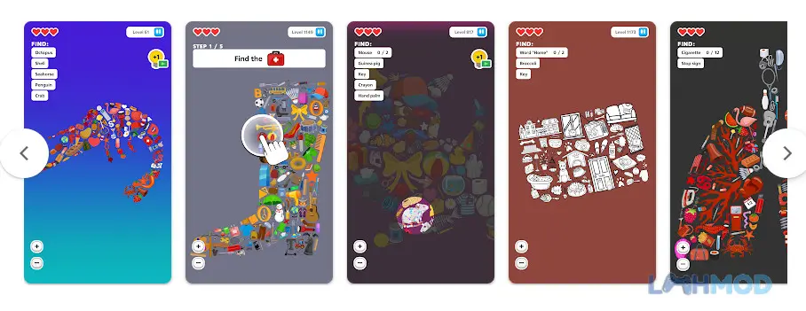 Ảnh 3 của Tải Hidden Stuff Apk 1.11.1 cho Android iOs Một cảnh game Hidden Stuff với các đồ vật được hòa trộn vào môi trường