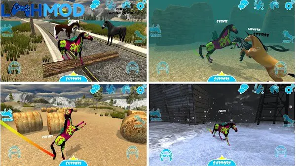 Ảnh 1 của Hill Cliff Horse – Online APK 5.52 cho Android iOS Cảnh đua ngựa kịch tính trên đường đồi núi trong Hill Cliff Horse Online