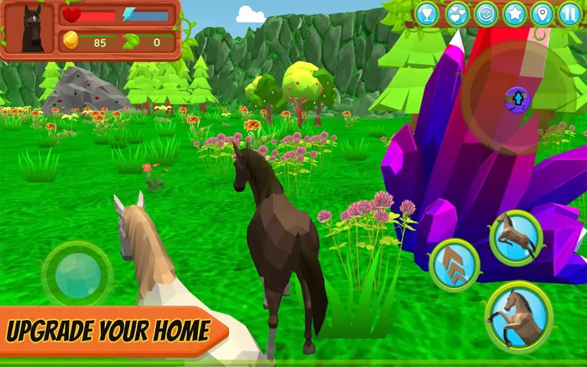 Ảnh 4 của Tải game Horse Family Mod APK 1.052 (Vô Hạn Tiền) Nhiều tùy chỉnh và trang bị cho ngựa