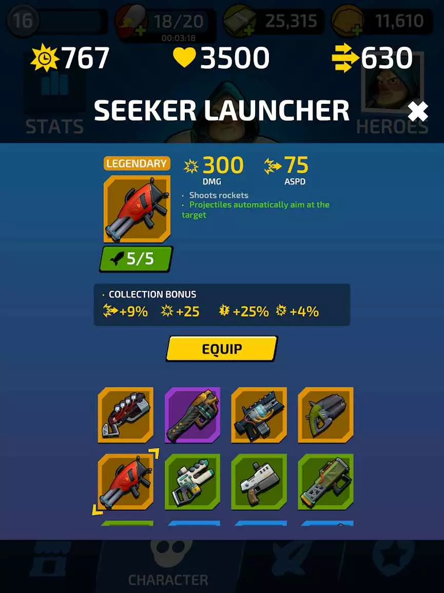 Ảnh 4 của Tải game Impossible Space Mod APK 2.0.0 (Vô Hạn Tiền) Màn hình lựa chọn cấp độ và hành tinh trong Impossible Space Mod