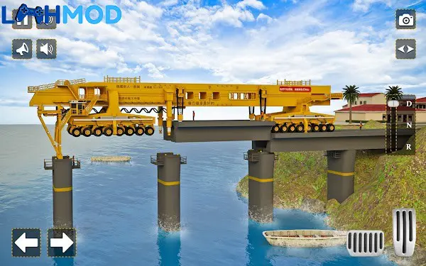 Cảnh xe xúc đang hoạt động tại công trường trong JCB Game 3D Construction Games