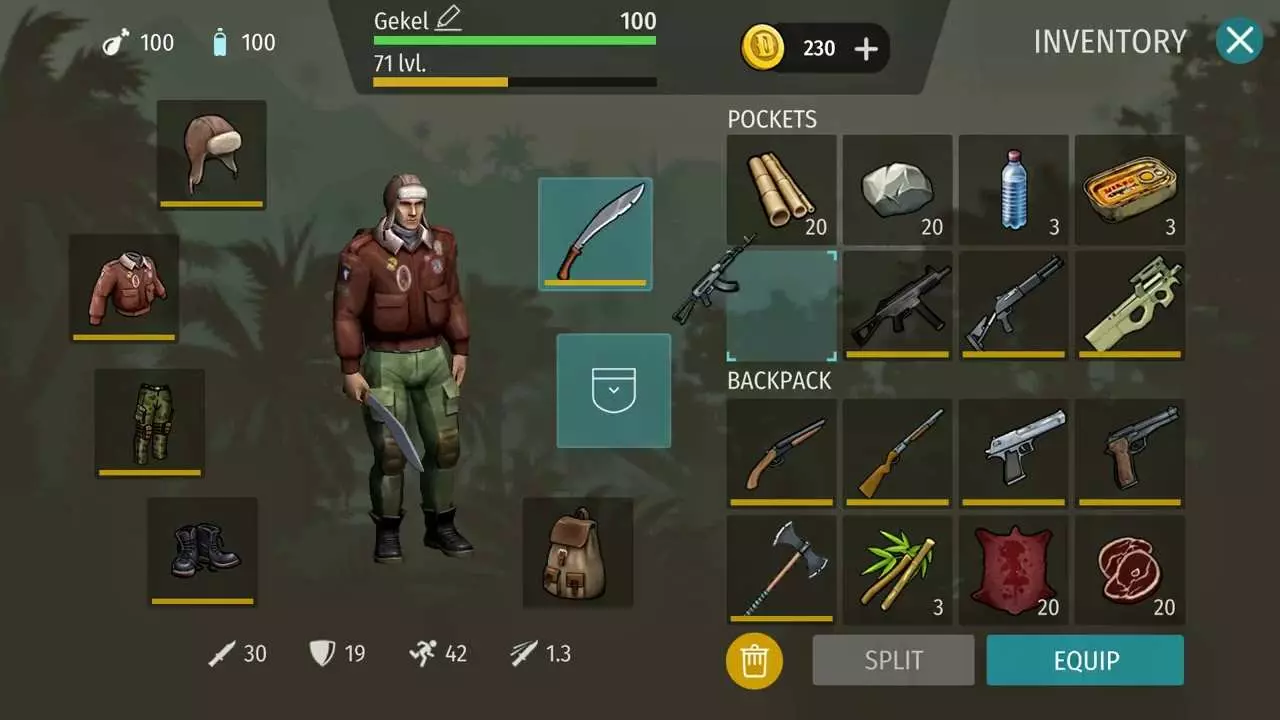 Ảnh 4 của Jurassic Survival Mod APK 2.7.0 (Menu, Craft, Chế Tạo Miễn Phí) Nhân vật chiến đấu chống lại khủng long bằng vũ khí tự chế trong game mod