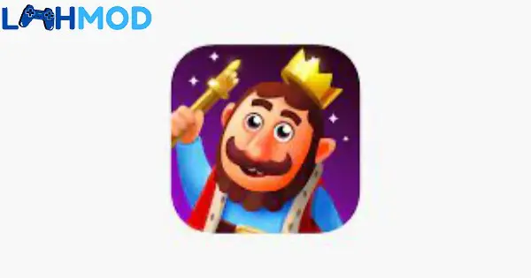 Ảnh 2 của King Royale: Idle Tycoon MOD APK 2.1.7 (Vô hạn tiền) Giao diện King Royale Idle Tycoon hiển thị các tòa nhà vương quốc và tài nguyên