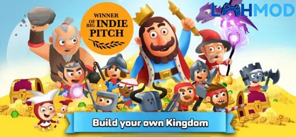 Ảnh 3 của King Royale: Idle Tycoon MOD APK 2.1.7 (Vô hạn tiền) Màn hình quản lý tài nguyên và công trình trong King Royale Idle Tycoon