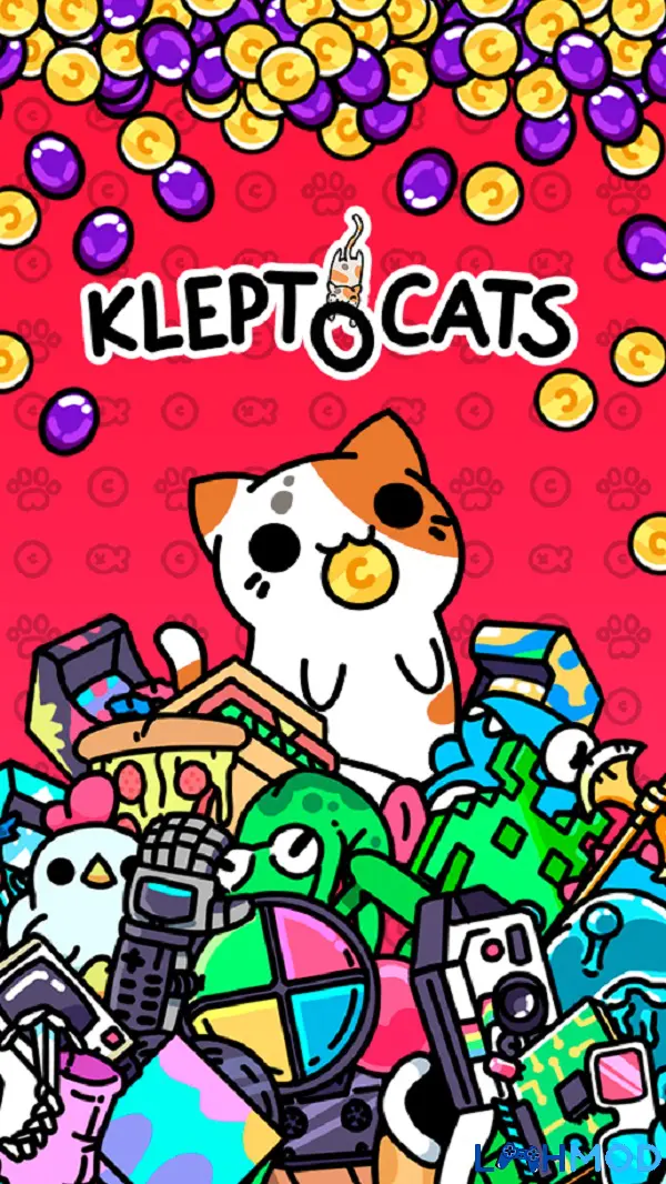 Ảnh 2 của KleptoCats Mod Apk 1.24 (Vô hạn tiền) Android, IOS Chú mèo đáng yêu trong phòng khách đầy đồ vật