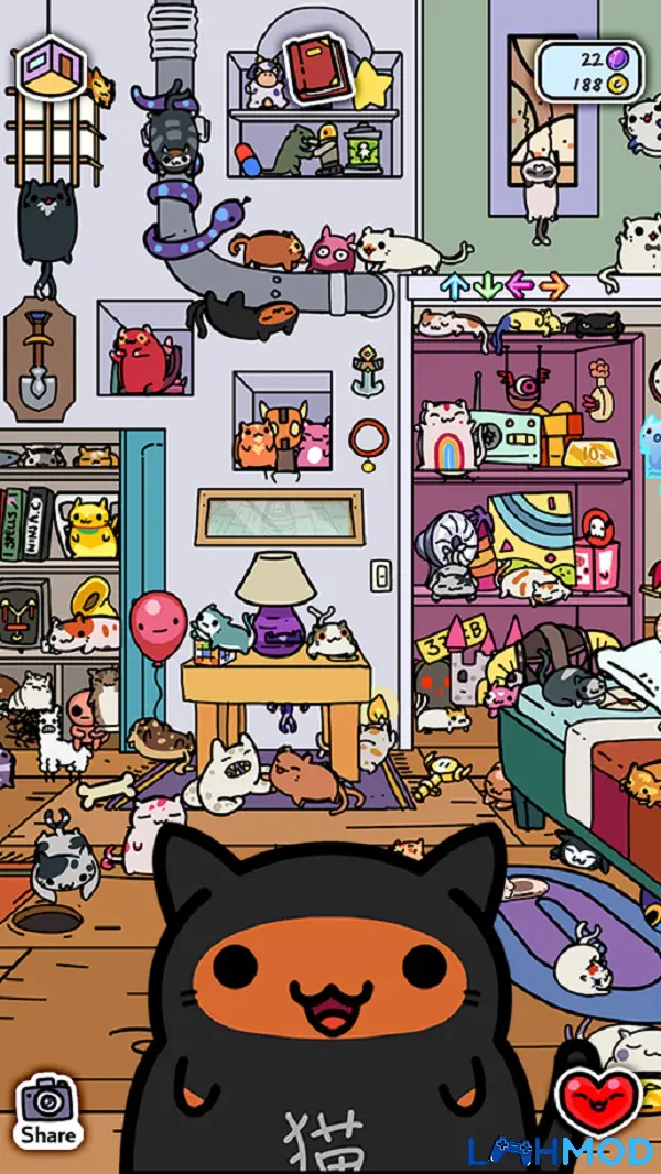 Ảnh 3 của KleptoCats Mod Apk 1.24 (Vô hạn tiền) Android, IOS Đa dạng các chú mèo với màu sắc và hình dáng khác nhau