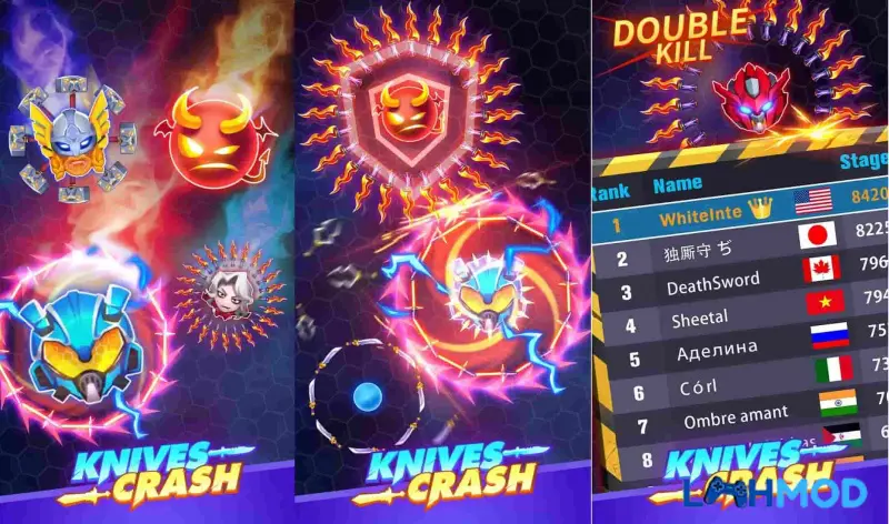 Ảnh 3 của Tải Knives Crash Mod Apk 1.0.29 (Mod kim cương/ Đá quý) Knives Crash Mod có nhiều nhiệm vụ để người chơi tích lũy tiền vàng và kim cương.