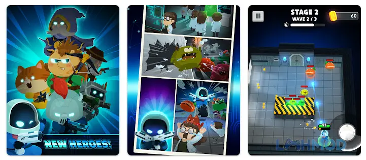 Ảnh 3 của Tải LabBuster Mod Apk 1.1.9 (Vô Hạn Tiền) cho Android iOs Kho vũ khí và hệ thống nâng cấp module trong LabBuster