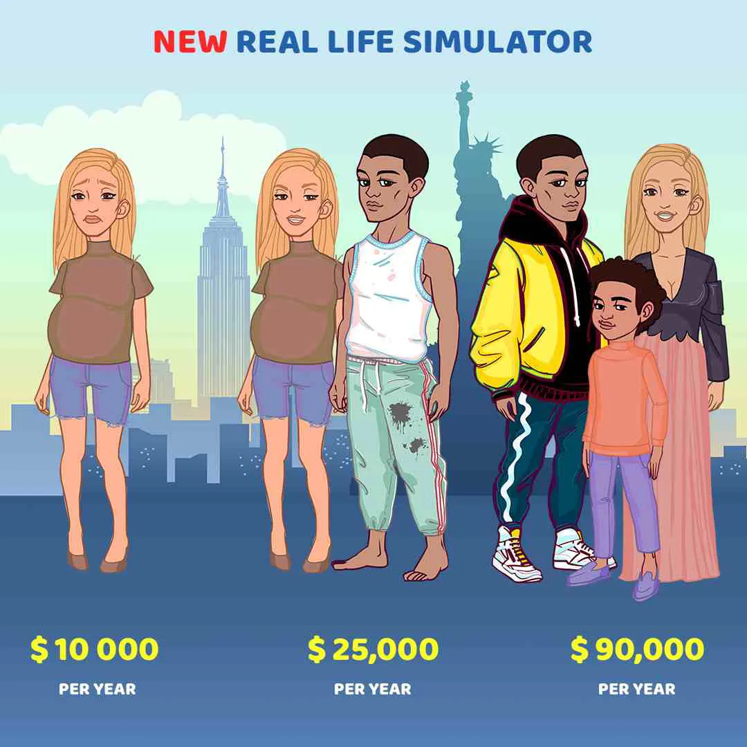 Ảnh 1 của Tải game LifeSim 2 Mod APK 1.9.4 (Vô hạn tiền) Người chơi tương tác trong môi trường game LifeSim 2