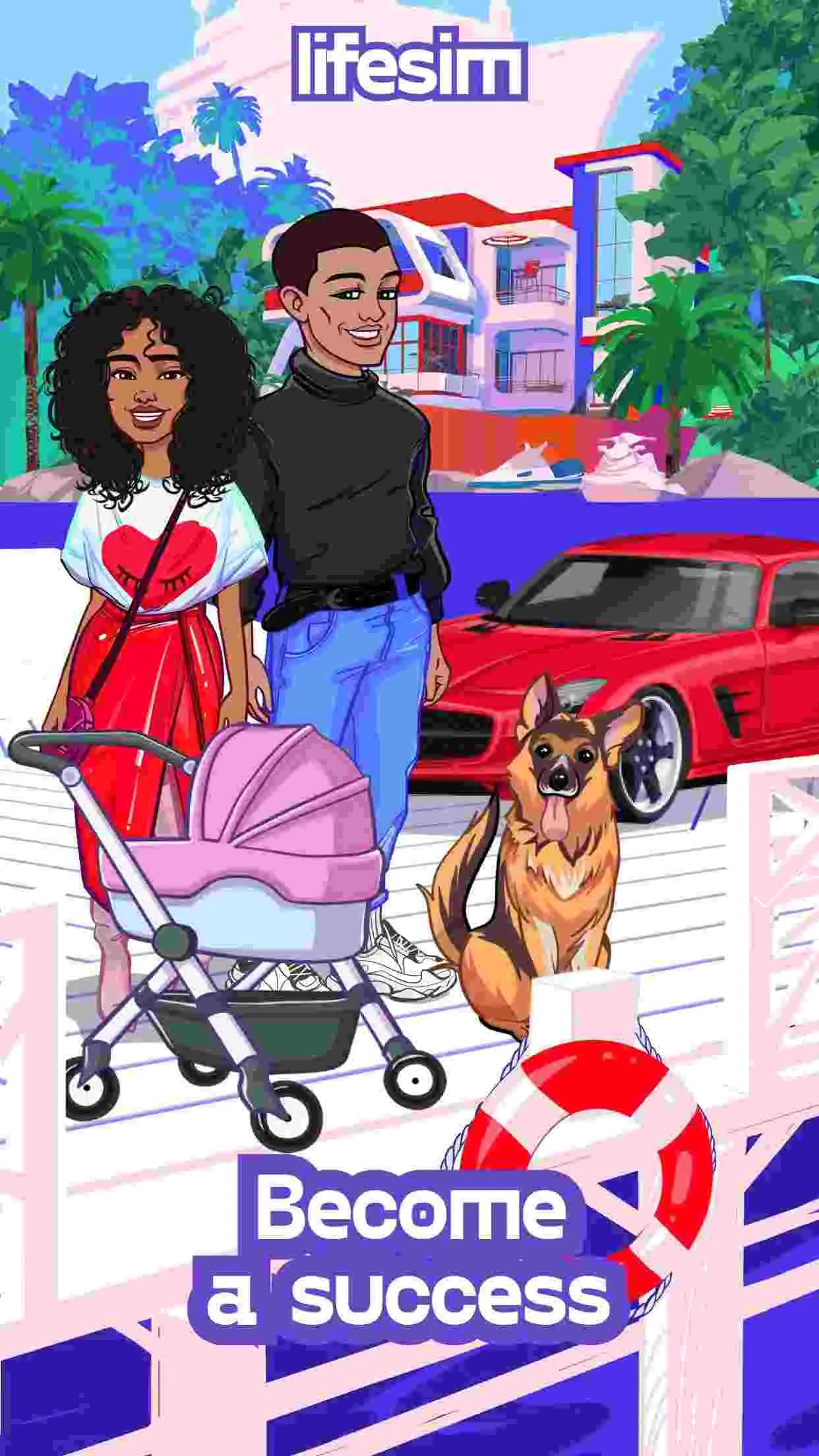 Ảnh 2 của Tải game LifeSim 2 Mod APK 1.9.4 (Vô hạn tiền) Cảnh nhân vật chuẩn bị dự sự kiện trong LifeSim 2