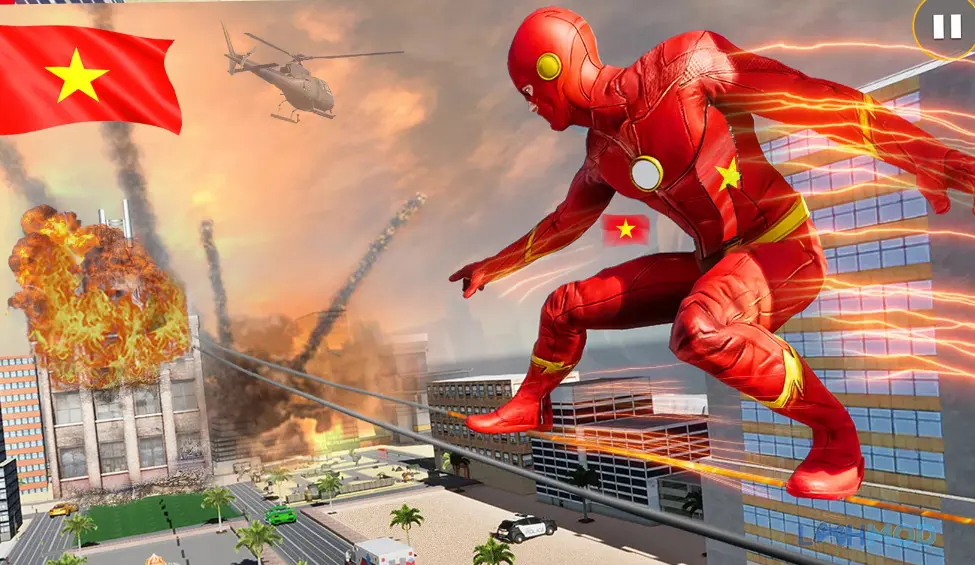 Ảnh 2 của Tải game Light Speed Hero Superhero Apk 5.3 cho Android iOs Anh hùng tốc độ đối mặt với kẻ thù trong thành phố