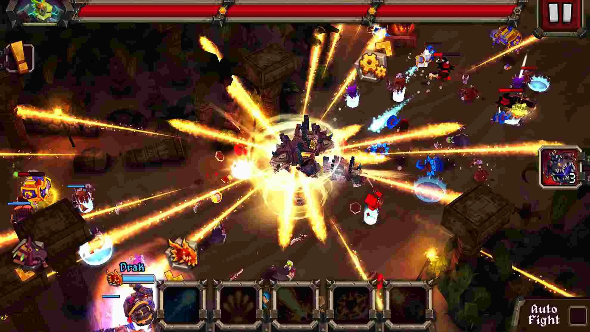 Ảnh 5 của Tải game Like A Boss Mod APK 1.1.5.6 (Vô Hạn Tiền) Giao diện trò chơi Like A Boss Mod, hiển thị thanh kỹ năng và chỉ số nhân vật