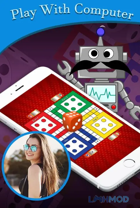 Ảnh 4 của Tải Ludo Game Apk v9.4.0.347 cho Android iOs Giao diện game Ludo Game với bốn người chơi và quân cờ đang di chuyển