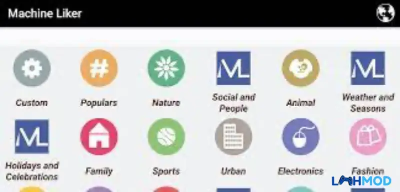 Ảnh 2 của Tải Machine Liker Apk 1.3 cho Android Giao diện Machine Liker hiển thị lượng tương tác
