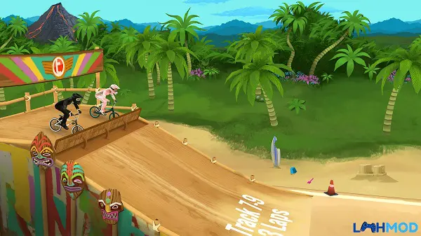 Người chơi đang thực hiện một pha nhào lộn BMX trên không trung đầy ấn tượng