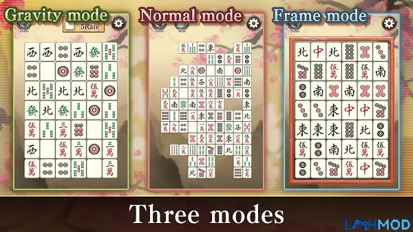 Ảnh 2 của Tải Mahjong Puzzle Shisensho Apk 2.2.5 Android, IOS Màn hình giao diện chính của Mahjong Puzzle Shisensho với các quân bài mạt chược