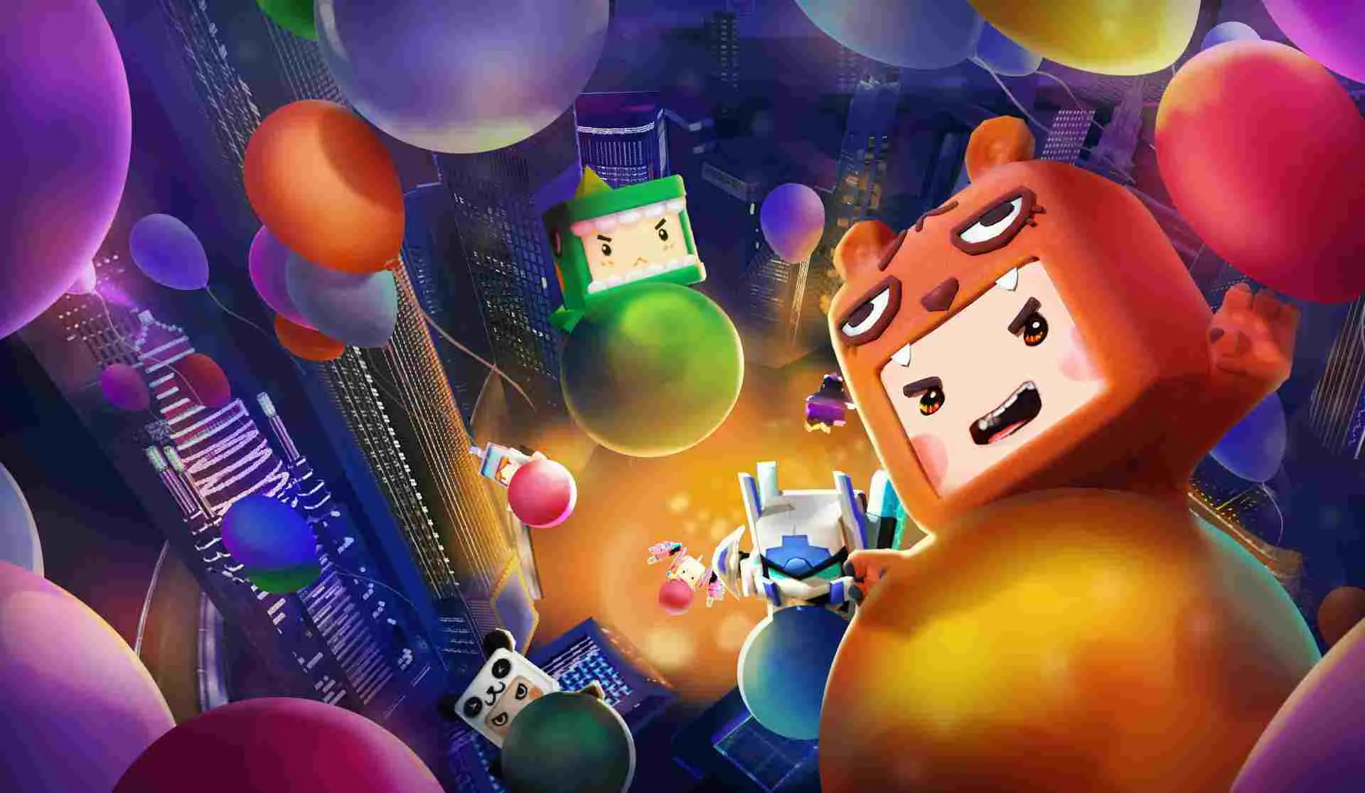 Nhân vật trong Mini World đang khám phá một khu vực mới