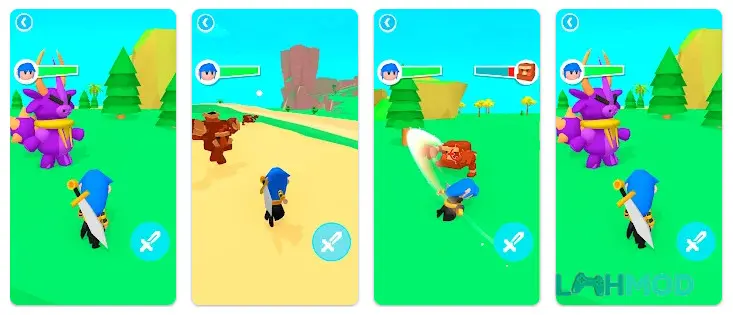 Cảnh người chơi đang khám phá thế giới trong Monster World