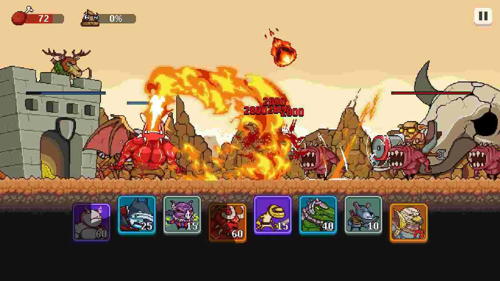 Ảnh 3 của Monsters War: Epic TD Strategy Mod APK 1.7.4 (Vô Hạn Tiền, Spins) Màn hình triệu hồi quái vật và các biểu tượng tài nguyên trong game Monsters War: Epic TD Strategy Mod