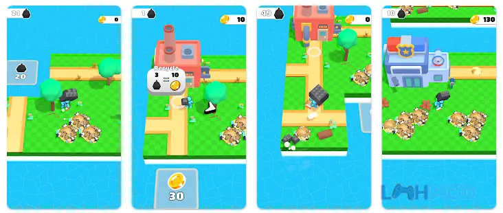 Một người chơi đang thu thập tài nguyên tái chế trong My Perfect Neighbourhood