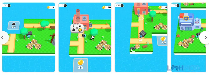 Cảnh quan thị trấn tươi sáng trong game My Perfect Neighbourhood