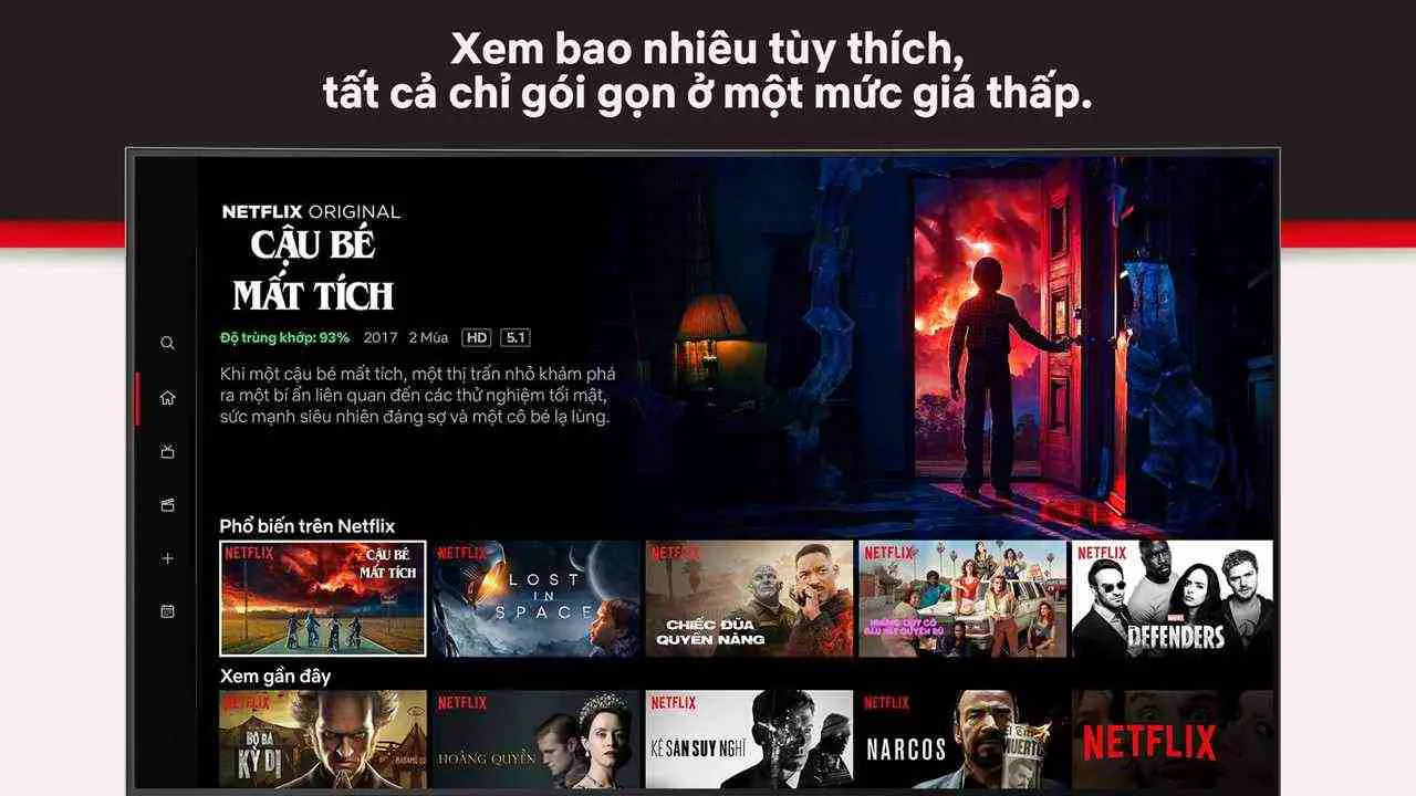 Ảnh 2 của Netflix Mod APK (Mở Khóa Premium, Sub Tiếng Việt) v9.18.1 Giao diện xem phim trên Netflix Mod với nhiều tùy chọn