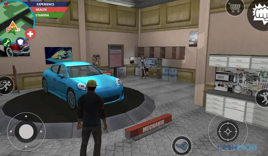 Cảnh chiến đấu trong New Gangster Crime với trực thăng