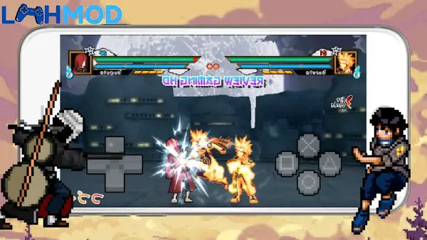 Ảnh 4 của Tải Ninja Battle APK 7.31.03 cho Android iOS Một cảnh chơi game Ninja Battle với nhiều nhẫn thuật được sử dụng đồng thời