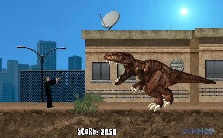 Ảnh 3 của Tải NY Rex Apk 23 cho Android iOs Khủng long T-Rex lao vào tấn công trực thăng quân sự