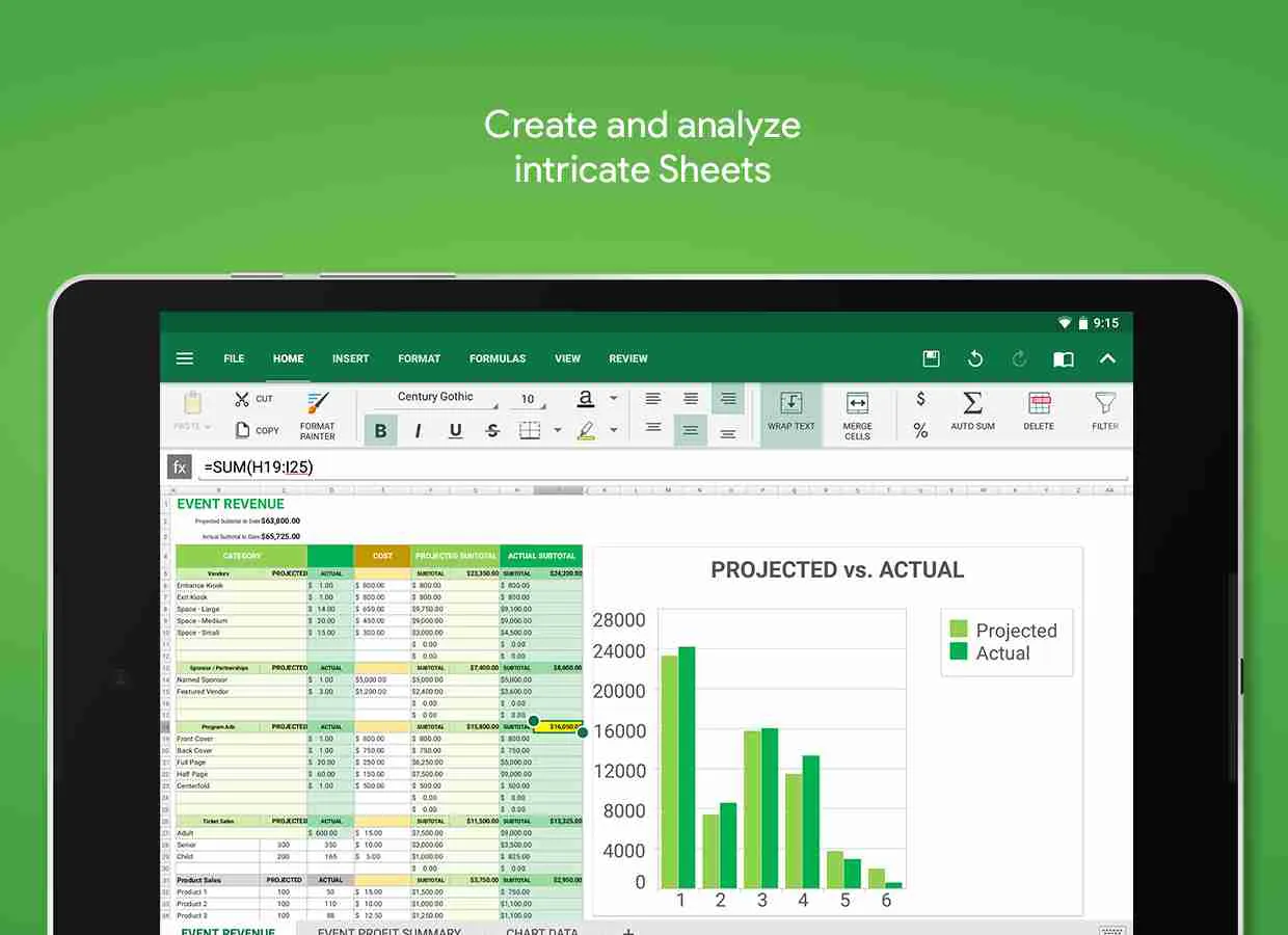 Ảnh 2 của Tải ứng dụng OfficeSuite Mod APK 13.1.43223 (Mở Khóa Premium) Màn hình hiển thị các chức năng chính của OfficeSuite Pro Mod