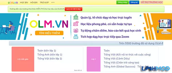Ảnh 5 của Tải OLM APK 2.0.7 Android iOS Học sinh và giáo viên sử dụng OLM