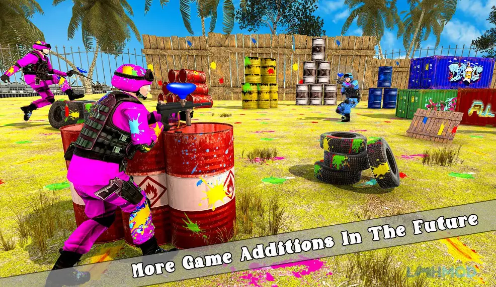 Ảnh 2 của Tải Paintball Battle Arena Shoot Apk 1.0.9 cho Android iOs Đa dạng vũ khí súng sơn trong Paintball Battle Arena Shoot