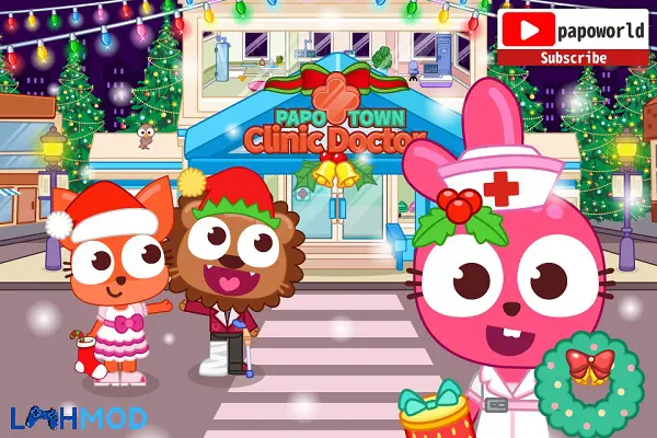 Ảnh 2 của Tải Papo Town Clinic Doctor Apk 1.1.6 Android, IOS Bối cảnh giáng sinh trong Papo Town Clinic Doctor